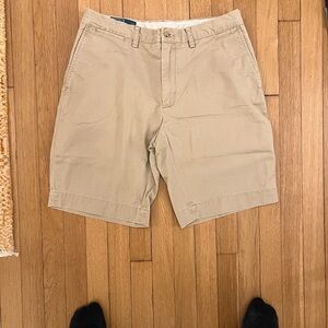 Ralph Lauren Men's Beige Flat Front Shorts